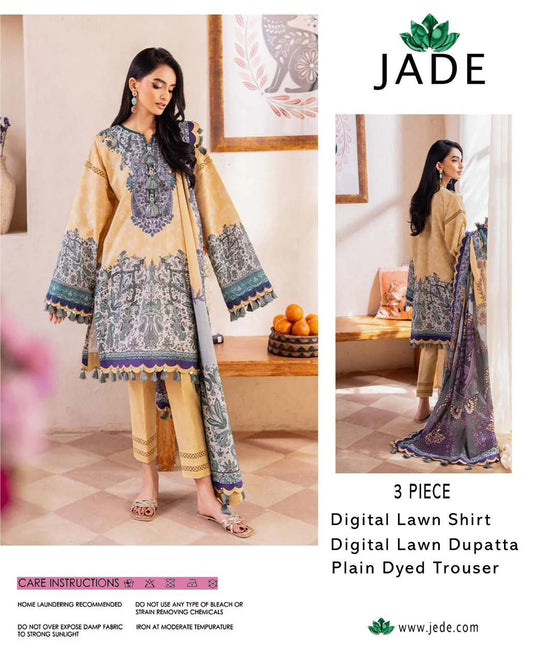 Jade-Inspired Printed Lawn Suit