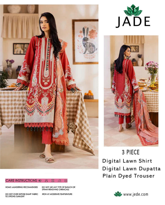 Jade-Inspired Printed Lawn Suit