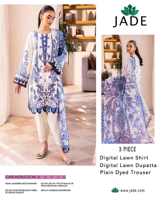 Jade-Inspired Printed Lawn Suit