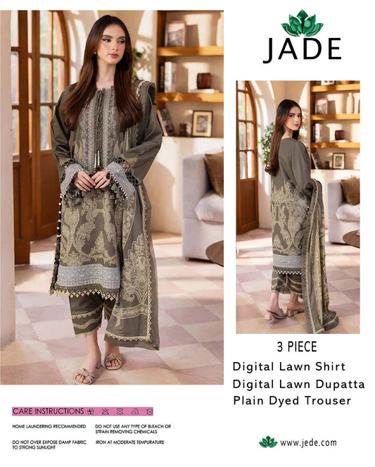 Jade-Inspired Printed Lawn Suit