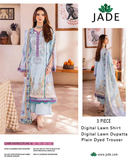 Jade-Inspired Printed Lawn Suit