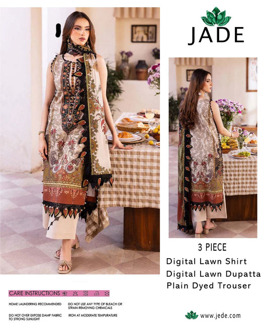 Jade-Inspired Printed Lawn Suit