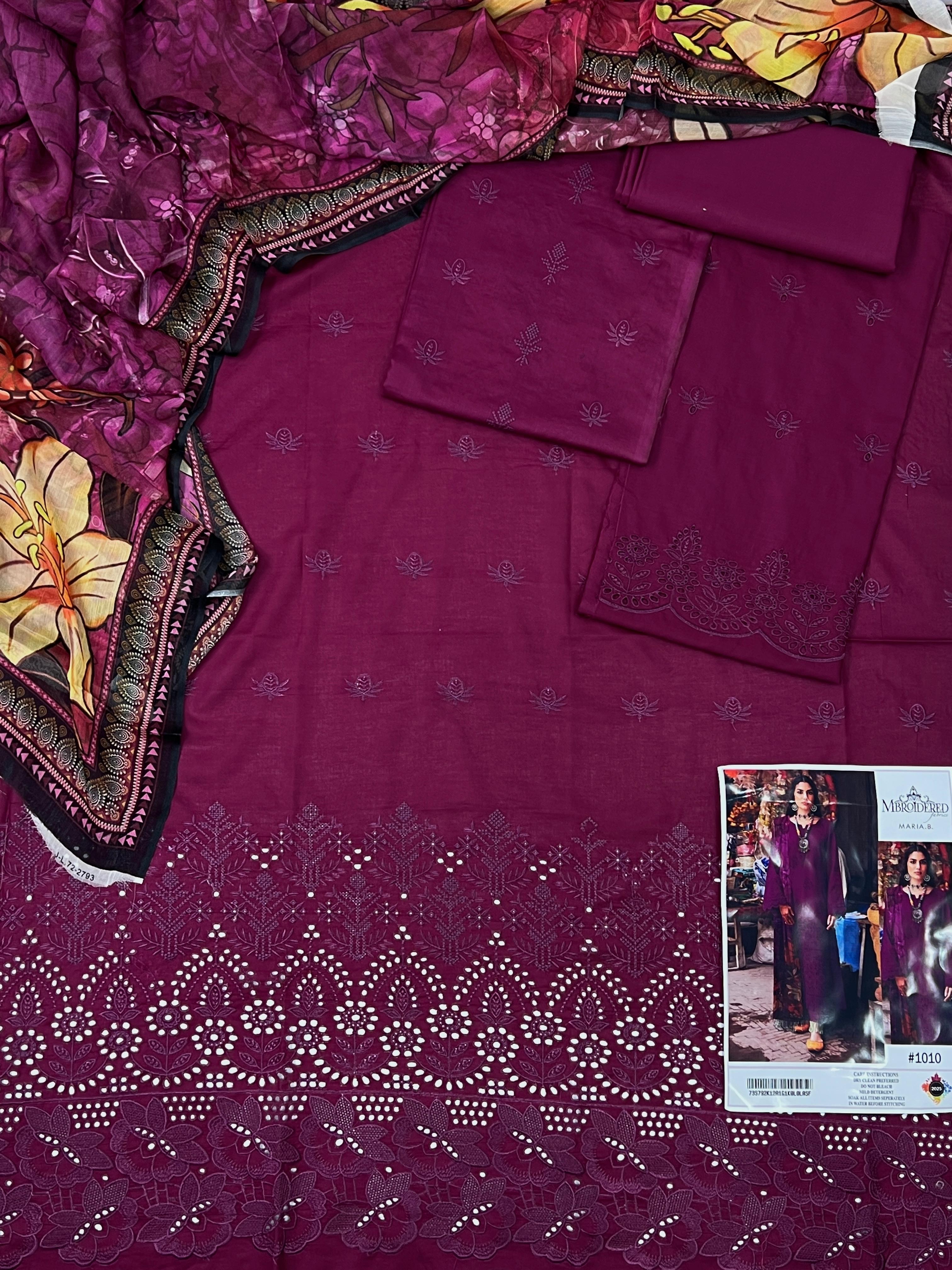 Maria B Inspired – Embroidered 3-Piece Suit