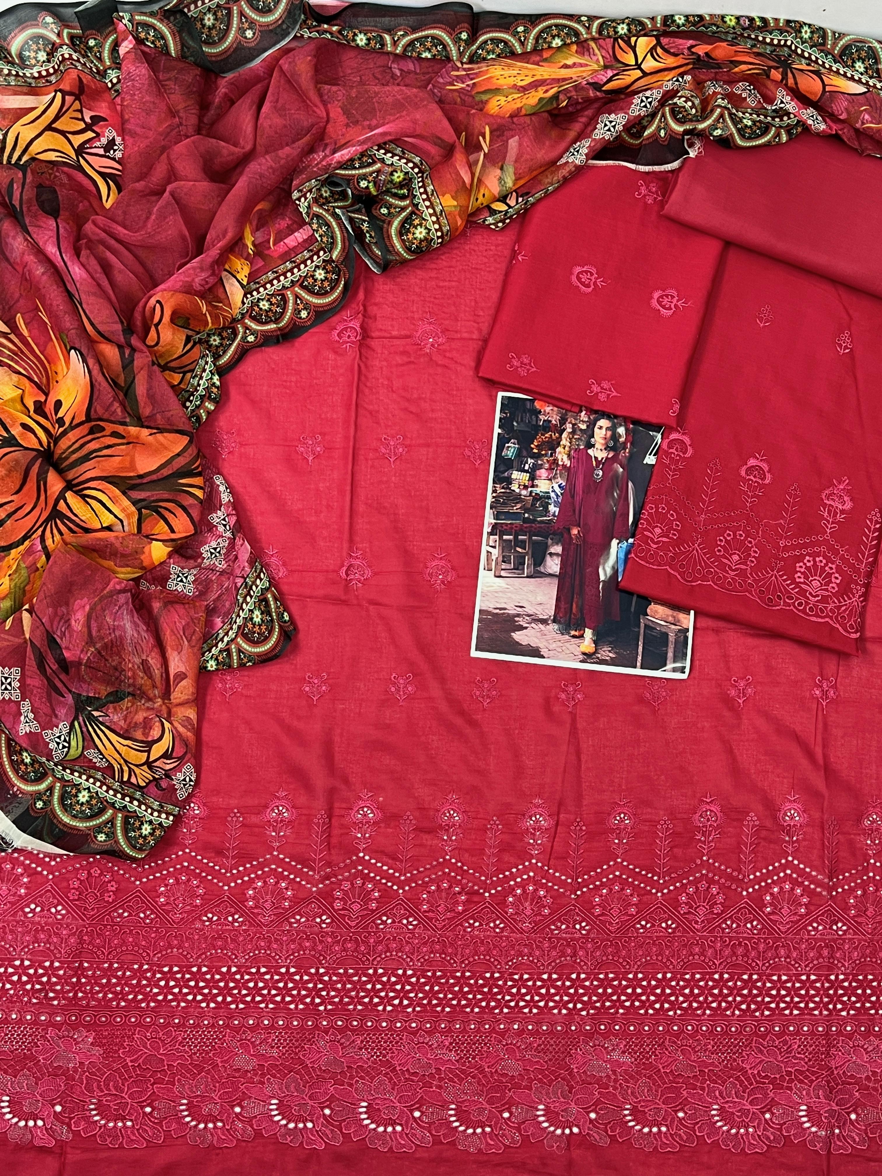 Maria B Inspired – Embroidered 3-Piece Suit