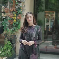 IZNIK Inspired – Unstitched Lawn Suit with Silk Dupatta