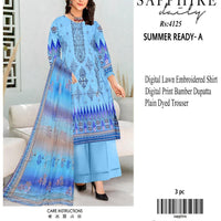 Sapphire Inspired Embroidered Lawn Suit