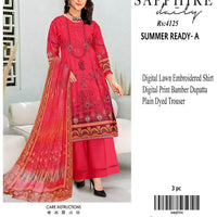 Sapphire Inspired Embroidered Lawn Suit