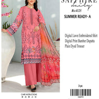 Sapphire Inspired Embroidered Lawn Suit