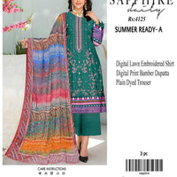 Sapphire Inspired Embroidered Lawn Suit