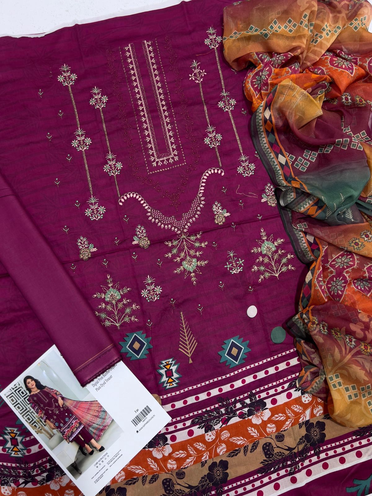 Sapphire Inspired Embroidered Lawn Suit