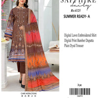 Sapphire Inspired Embroidered Lawn Suit
