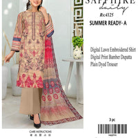 Sapphire Inspired Embroidered Lawn Suit