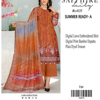 Sapphire Inspired Embroidered Lawn Suit