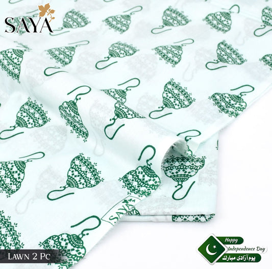 Saya 2-Piece Digital Lawn Printed Cord Set