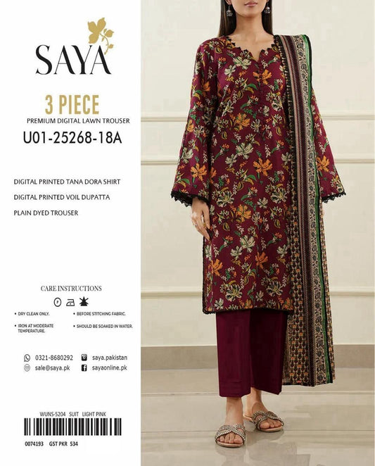 Saya Tana Dora – Lawn Suit (Unstitched)