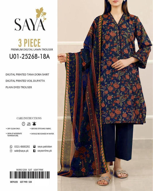 Saya Tana Dora – Lawn Suit (Unstitched)