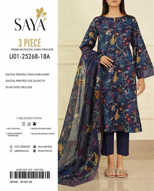 Saya Tana Dora – Lawn Suit (Unstitched)