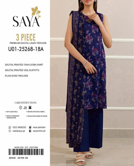 Saya Tana Dora – Lawn Suit (Unstitched)