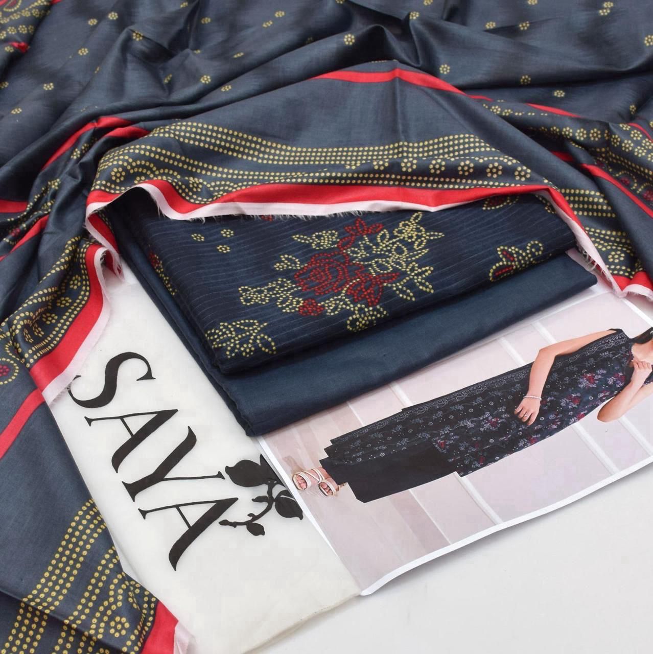 Saya Tana Dora – Lawn Suit (Unstitched)